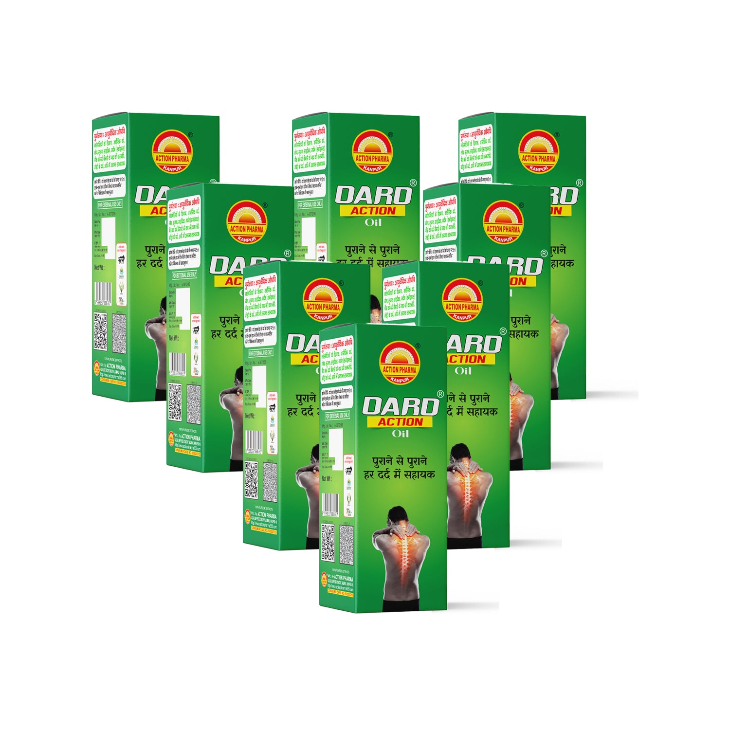 Dard Action I Oil I Chronic Pain I Muscle Strain I Body Pain I Sprains I Swelling I Sciatica I Neck (Cervical) I Back Pain I Post-Illness I Weakness I Joint Pain I Knee Pain