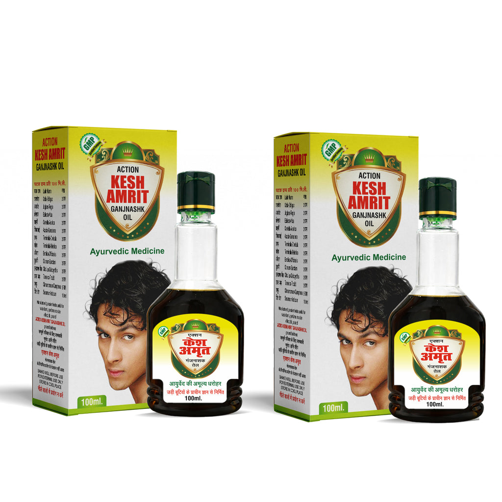 Action Kesh Amrit Ganjnashk Oil I Legacy of Ayurveda