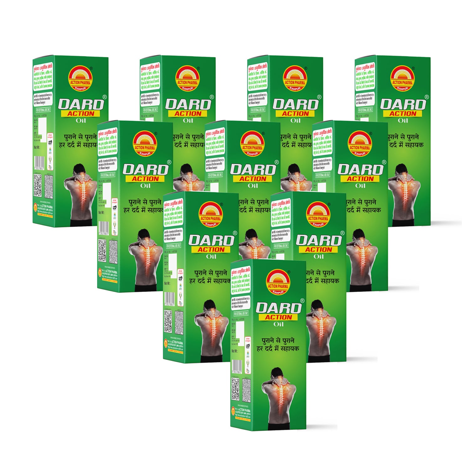Dard Action I Oil I Chronic Pain I Muscle Strain I Body Pain I Sprains I Swelling I Sciatica I Neck (Cervical) I Back Pain I Post-Illness I Weakness I Joint Pain I Knee Pain