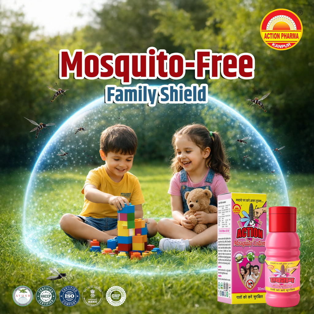 Action Mosquito Lotion I Eucalyptus Oil I Citronella Oil I Camphor I Ensure safety at night I Safe on Skin I Gives Full night protection Pleasant Fragrance with Cetronella Oil