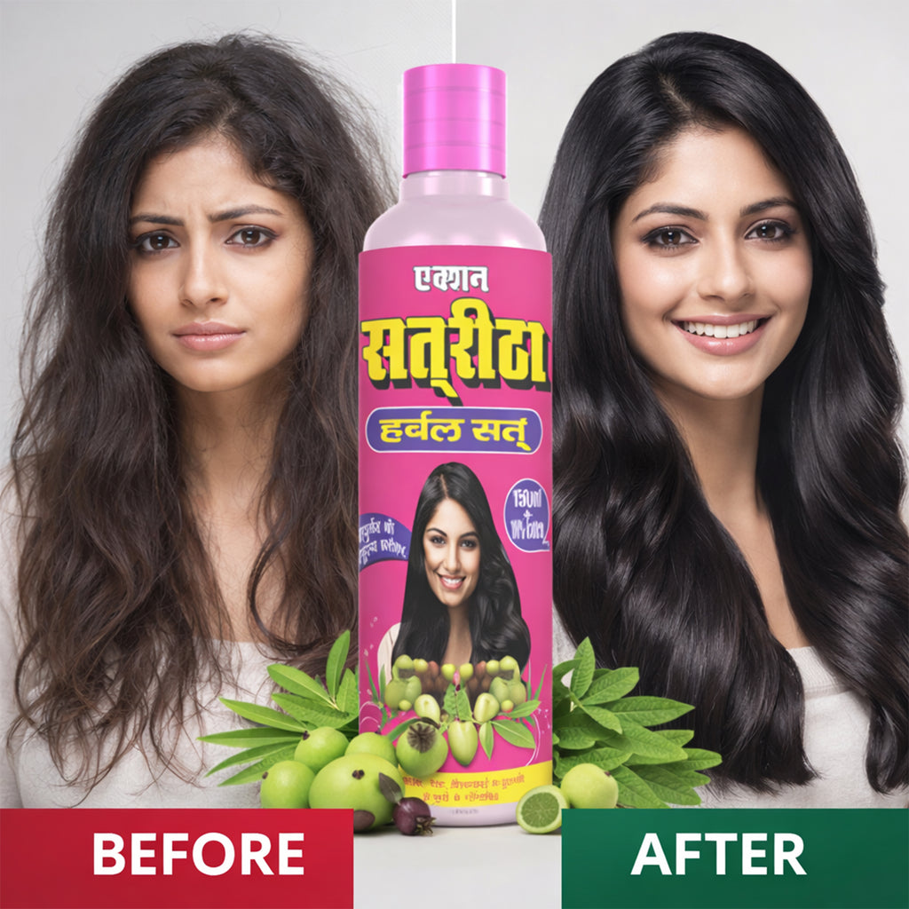 Action Pharma I Action Satreetha Herbal Sat I The invaluable heritage of Ayurveda I Enriched with the benefits of Amla I Reetha I Shikakai I Tulsi I Best for the Protection of hair and Scalp I 150 ML+Extra 15 ML